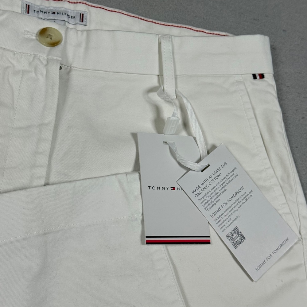 Tommy Hilfiger Womens White Chino Pants Stretch Cotton Trousers Size 4
